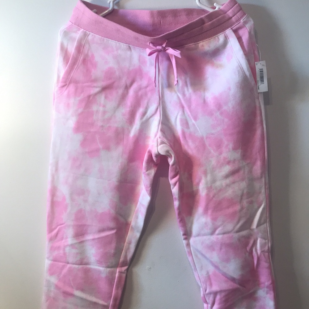 Women's Relaxed Fit Fleece Jogger Sweatpant, Light Pink, Tie Dye, X-Small